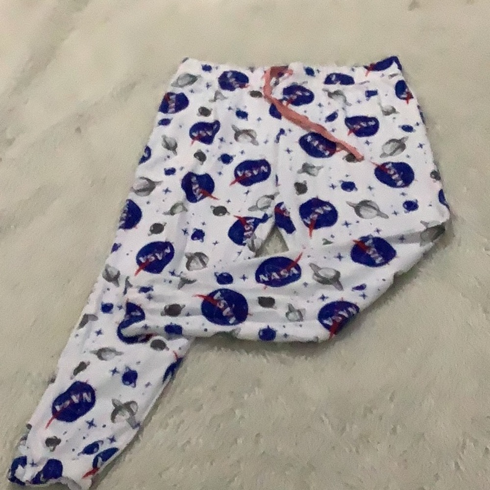 NASA white pj pants lounge
